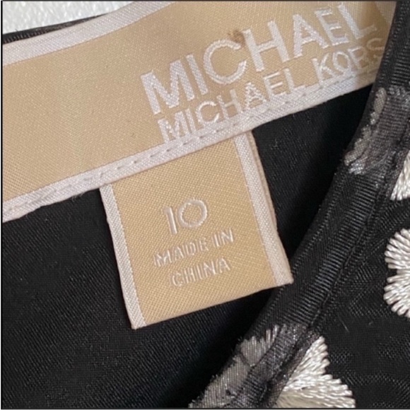 NWOT MICHAEL KORS Floral Dress - Black & White - Picture 4 of 6